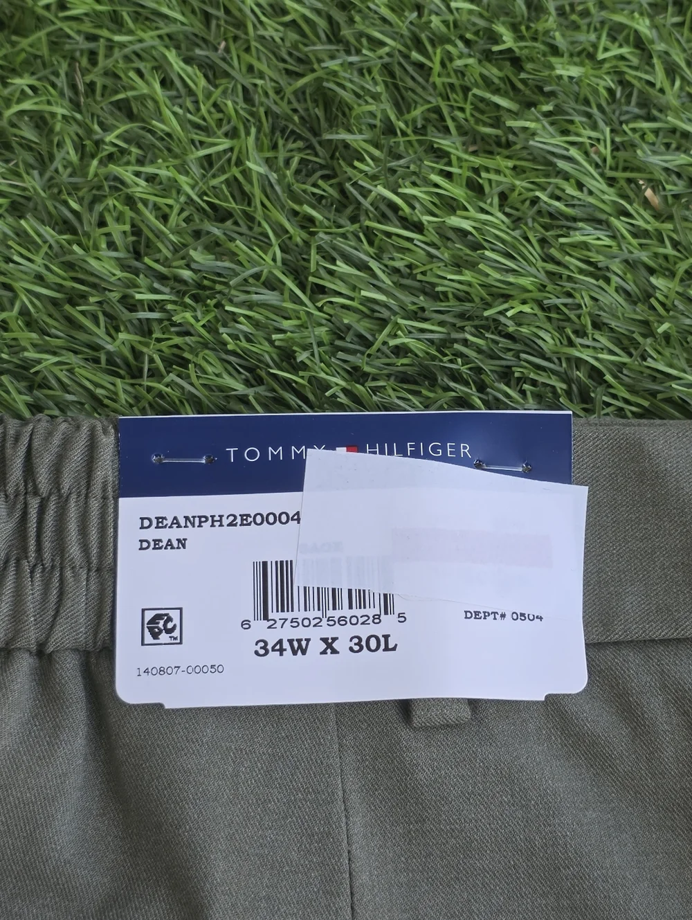 Tommy Hilfiger Mens Dress Pants 34x30 Stretch NWT Sage $95 MRSP Career